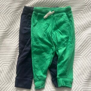 2 Primary Medium-weight Joggers (Size 3) Navy and Green